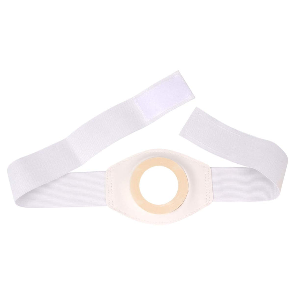 HEALLILY 2pcs Abdominal Hernia Belt Elastic Stoma Belly Abdomen with Breathable Stoma Opening for Post Colostomy Ileostomy Healthcare Beige - NewNest Australia