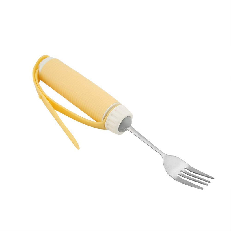 Cutlery For Parkinson Patients, Parkinson Spoon, Children'S Spoon Curved With Soft Handle, Stainless Steel Spoon Everyday Aid Cutlery For Disabled Patients Arthritis Elder, 9.6 Inches (Fork) - NewNest Australia