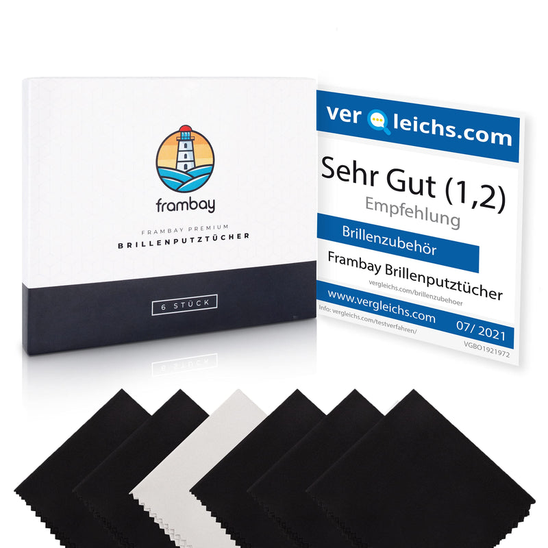 Frambay Set Of 6 Microfibre Glasses Cleaning Cloths In Optician Quality I Glasses Cleaning Cloths For Glasses, Mobile Phone And Camera I Glasses Cleaning Cloths - 18 X 15 Cm I Glasses Cleaning Cloth - NewNest Australia