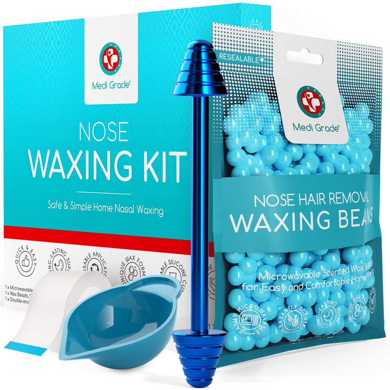 Wax Nose Hair Removal 50 G - Medi Grade Easy & Safe Wax Hair Removal Home - Waxing Set - Skin Protection, Wax Cup, Storage Bag - Warm Wax For Removing Nose Hair - NewNest Australia