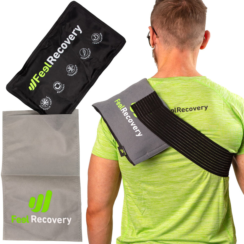 Cooling Pads Gel For Back (28 X 17 Cm) - Cold Warm Compress Set With Fixation Band For Back Pain, Osteoarthritis, Lumbago - Cold Pack Gel For Cold Therapy With Cover And Velcro Bandage - NewNest Australia
