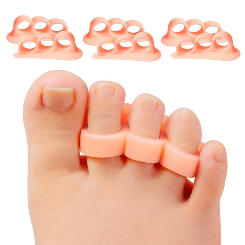 Promifun Gel Toe Separators, 6 Pack Toe Spacers, Toe Straighteners for Men and Women, Bunion, Hammer Toe, Overlapping Toes, Claw Toes, Relieve Foot Pain - NewNest Australia