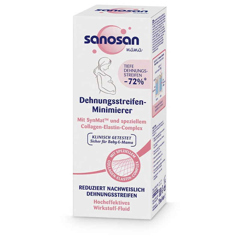 sanosan stretch mark minimizer clinically tested - proven to reduce stretch marks after pregnancy - stretch mark cream without paraffin oil, dyes, silicones (1x 75 ml) 1 piece - NewNest Australia