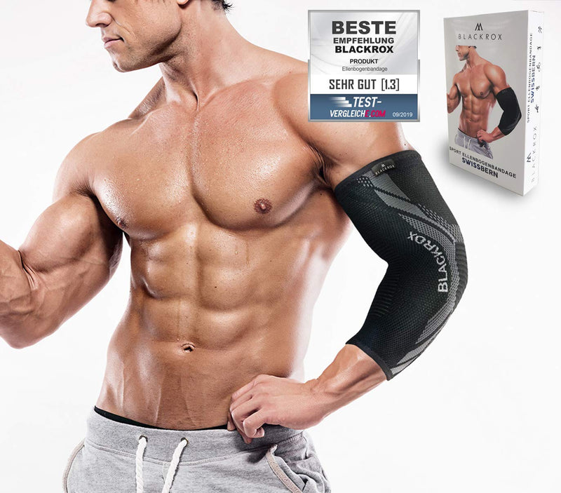 Blackrox Elbow Bandage Comparison Winner, Tennis Elbow Bodybulding With Compression For Men And Women, Elastic, For Fitness, Volleyball, Handball, Strength Sports, Right And Left - NewNest Australia