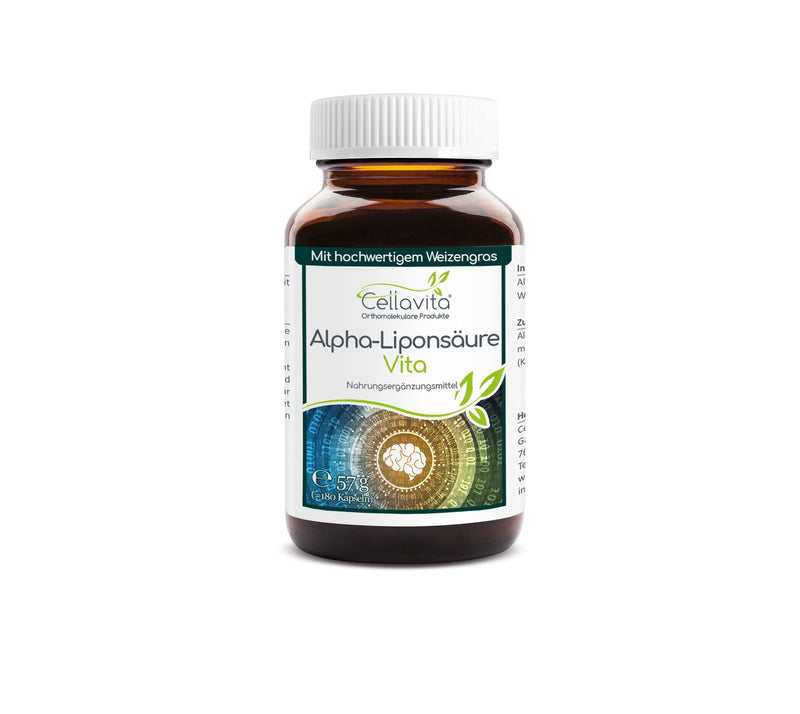 Cellavita Alpha-Lipoic Acid Vita (a-lipoic acid) with wheatgrass in capsules | (180 capsules) 180 capsules - NewNest Australia