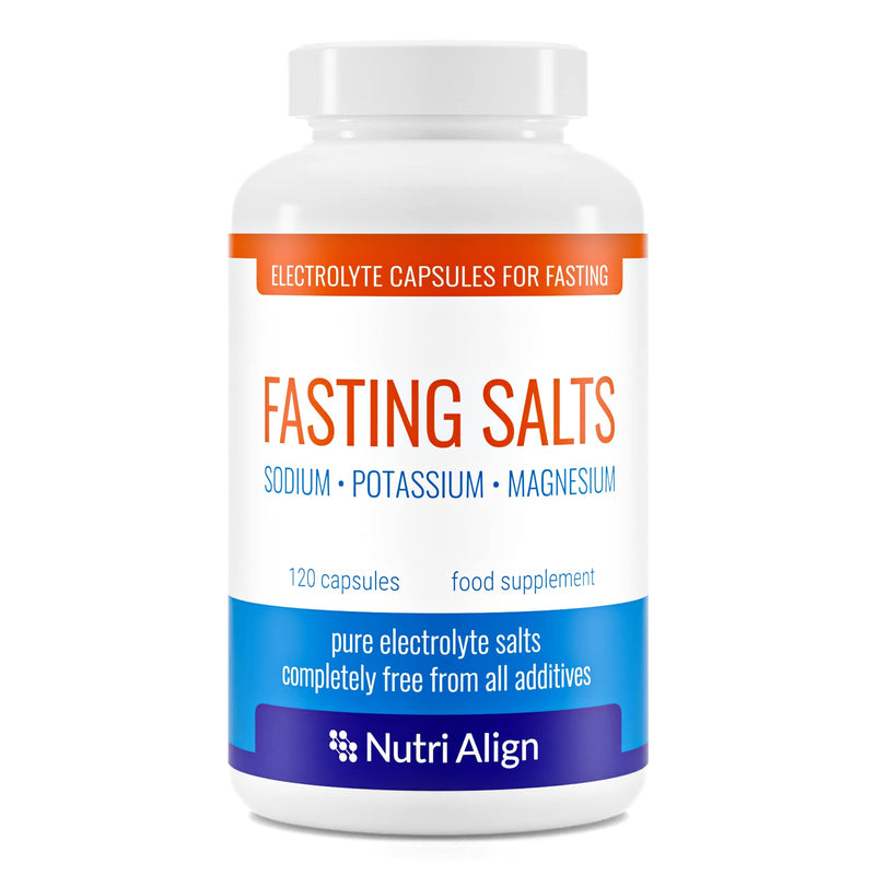 Fast Salt Capsules: Pure Electrolyte Supplement For Longer Fasting. Sodium, Potassium, Magnesium. Completely Free From Unhealthy Fillers, Sugars, Sweeteners. 120 Capsules - NewNest Australia