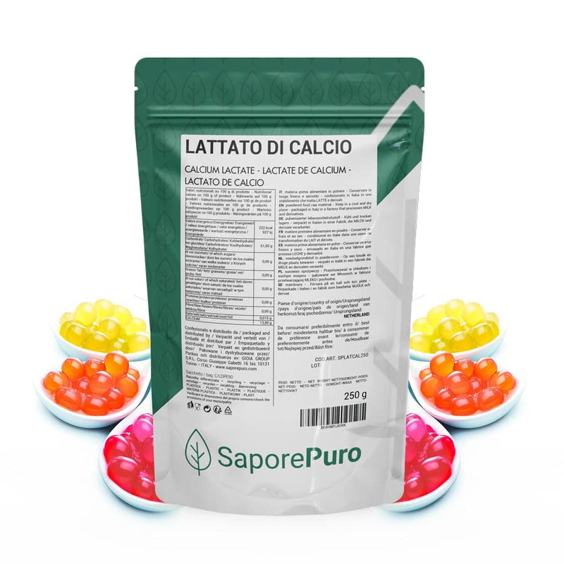 Calcium lactate powder ideal for spherification in molecular cuisine 250 GR - NewNest Australia