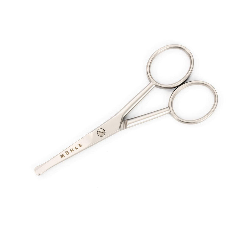 MÜHLE Beard Care – beard, nose and ear scissors – facial hair scissors with rounded tips - rustproof, matt, stainless steel - NewNest Australia