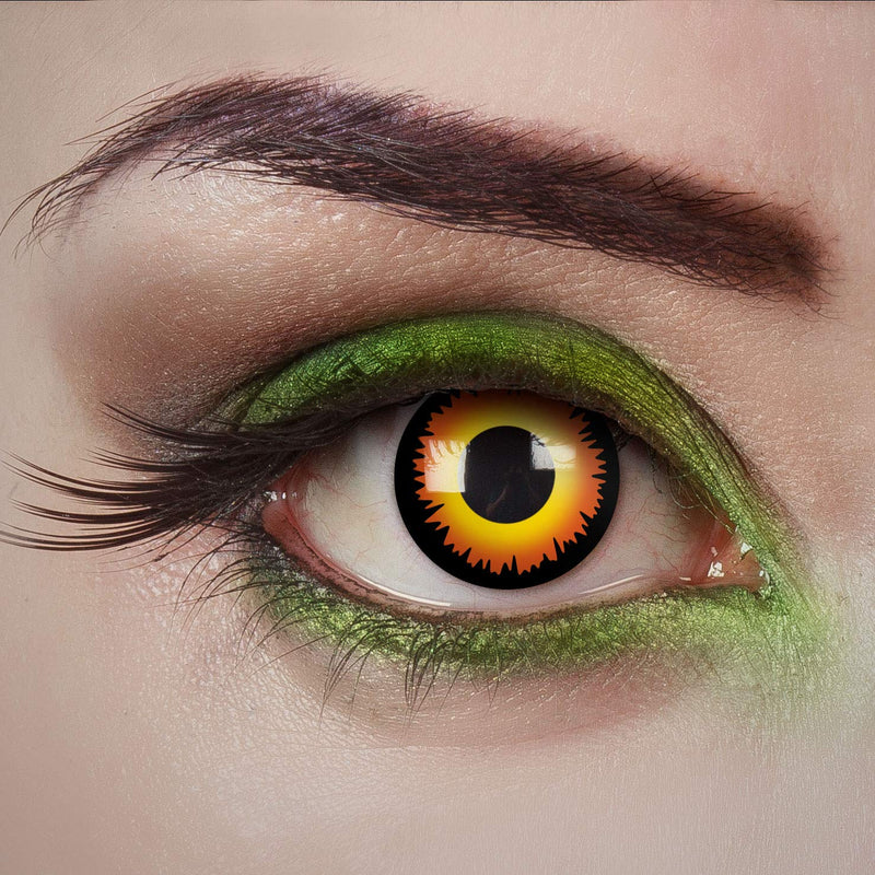 aricona contact lenses daily lenses - black-yellow colored contact lenses - Wolf Eyes - Halloween contact lenses without strength for Halloween & costume parties - NewNest Australia