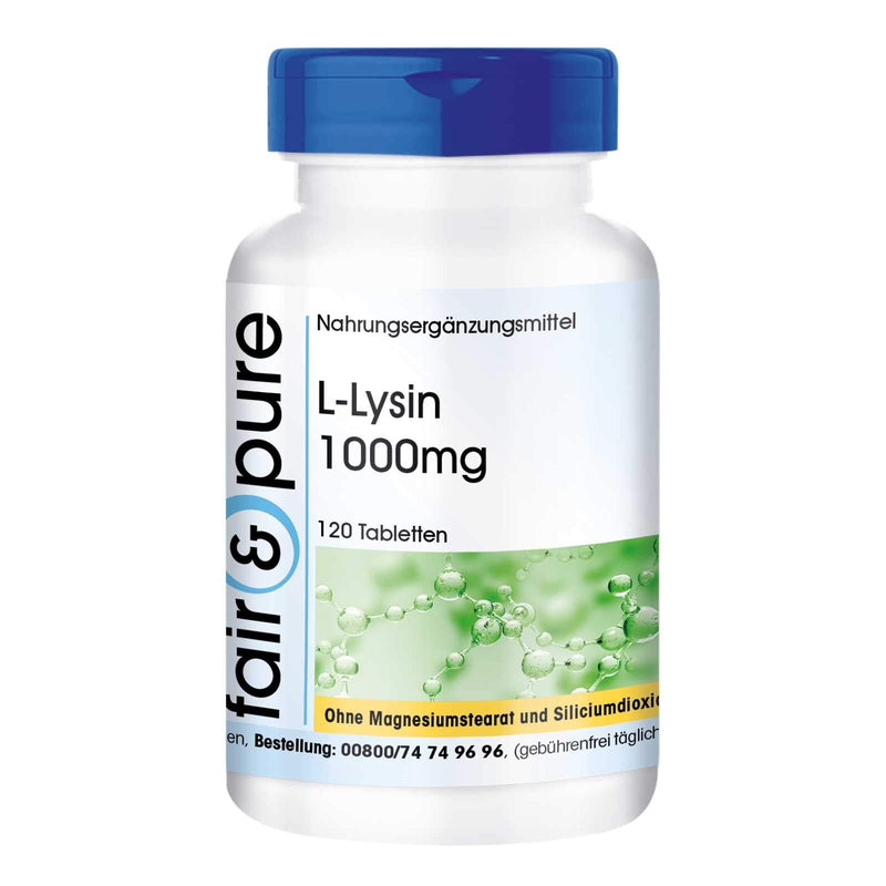 Fair & Pure® - L-Lysine tablets - 1000mg - high dosage - vegan - 120 tablets - NewNest Australia