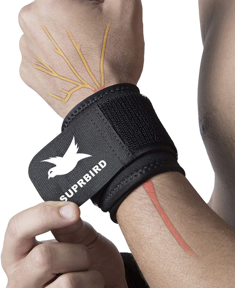 Suprbird Wrist Bandages, Wrist Support, Hand Bandage, Right And Left, Wrist Bandage Fitness With Velcro Fastening, Breathable Wrist Carpal Tunnel Syndrome Sprains - NewNest Australia