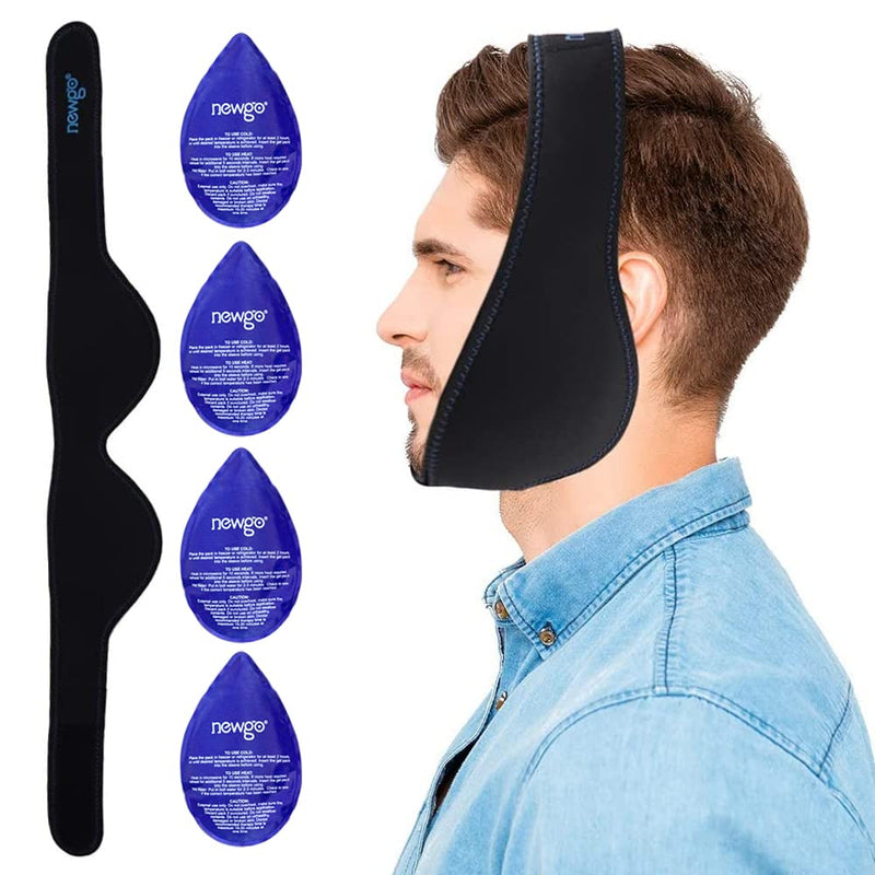 NEWGO Wisdom Tooth Cooling Compress Cooling Pads for Wisdom Teeth Op Cooling Pad Face After Tooth Op Cold Warm Compress, Pack of 4 (Black) Blue - NewNest Australia