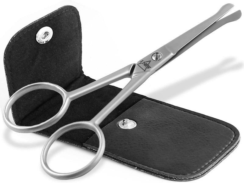 Premium Beard Scissors For Men Hair Scissors Nose Hair Scissors With Rounded Ends And Sharp Cut For Precise Beard Care - Professional Hair Cutting Scissors Made Of Stainless Steel 10.5 Cm With Case - NewNest Australia