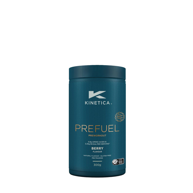 Kinetica Prefuel Berry Pre-Workout Powder 300 G, Pre-Workout Booster For Athletes, For Use Pre-Training, Sugar-Free, Includes Measuring Spoon, Good Solubility And Pure Taste - NewNest Australia