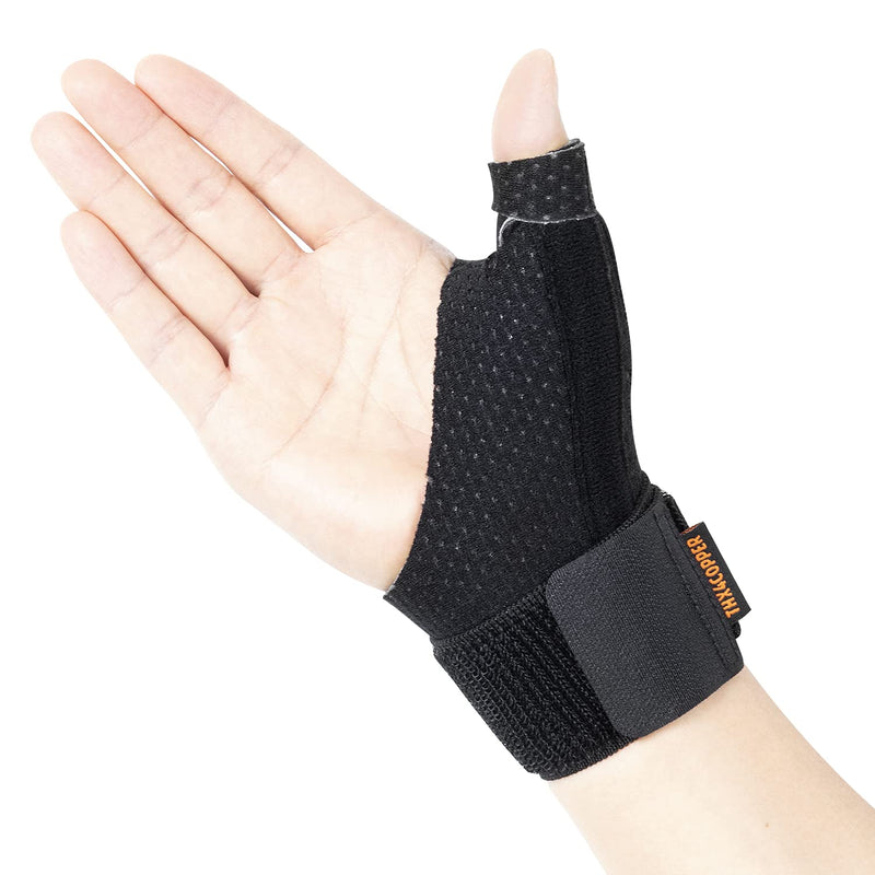 Thx4COPPER Reversible thumb splint and wrist bandages, suitable for relieving the thumb, thumb joint stabilized for arthritis, tendonitis- S/MS/M (pack of 1) black 1 - NewNest Australia