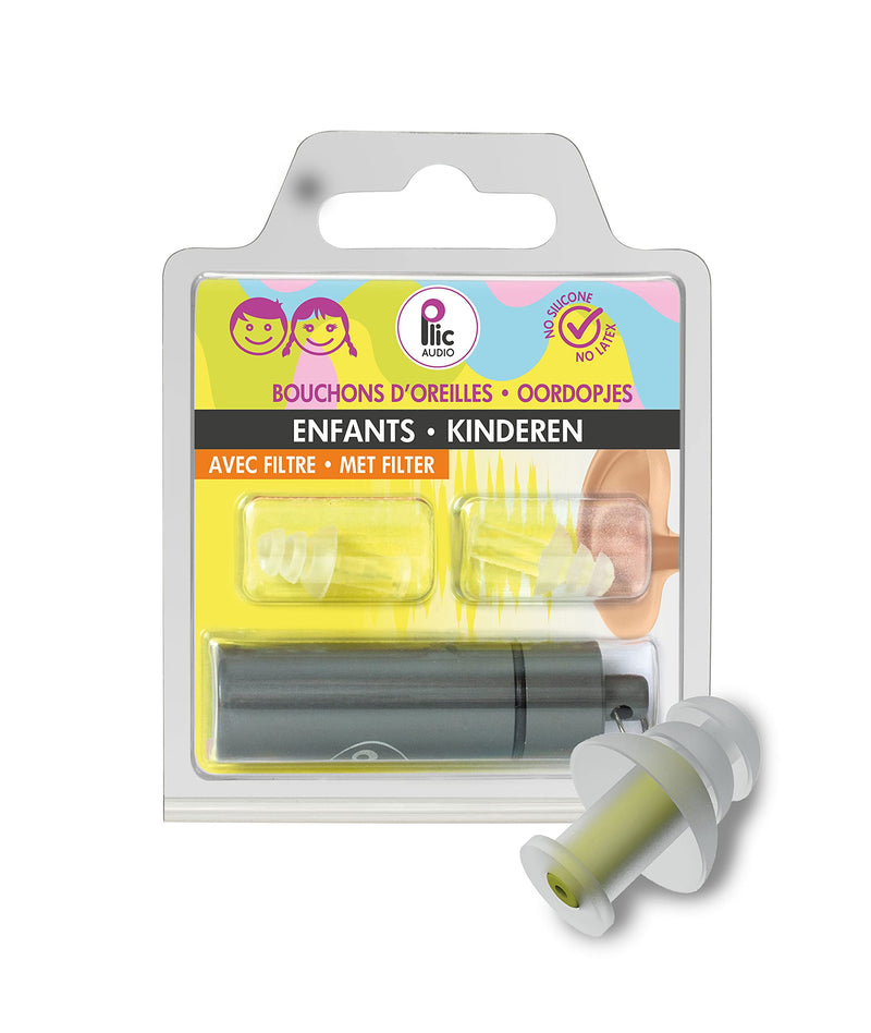 Earplugs For Children, Noise And Water Protection, Attenuation 18 Db, Ultra-Comfortable Hearing Protection: 2+1 Crowns And Double Filters, Hypoallergenic And Reusable. Plic Audio - NewNest Australia