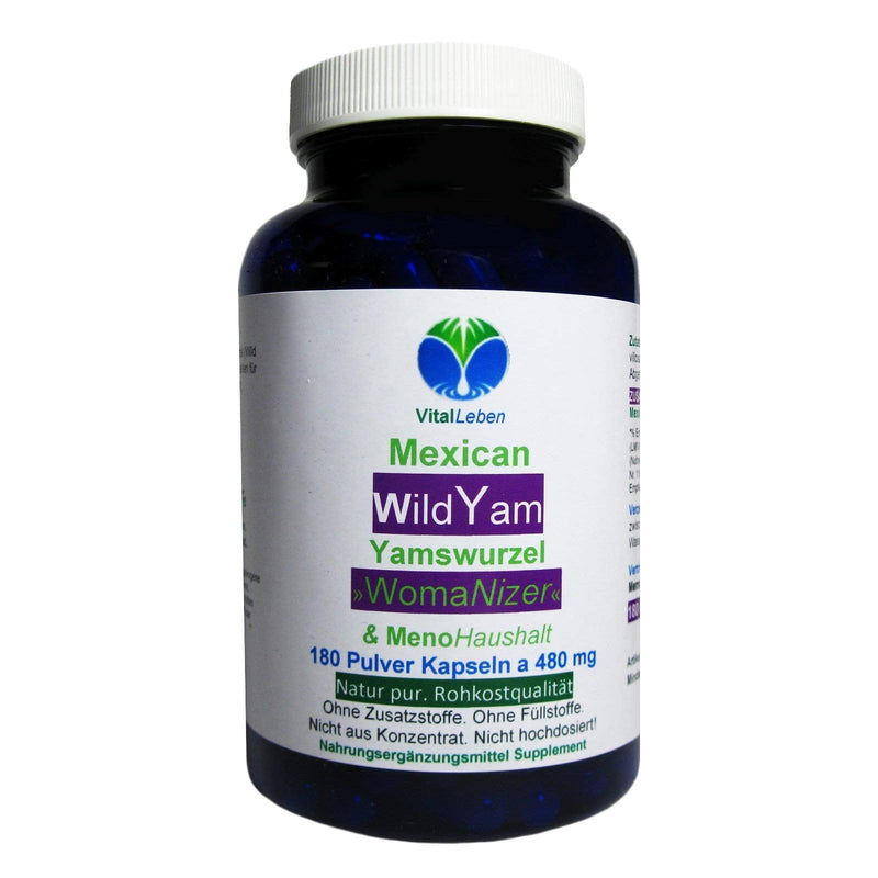 Yam root MEXICAN WILD YAM 180 capsules for menopause, menstruation, hormonal balance, mood swings - pure NATURE. Not in high doses! Without additives. 26920-180 - NewNest Australia