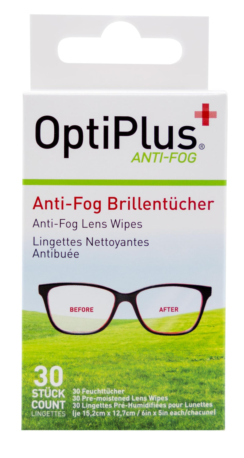 OptiPlus Anti-Fog glasses cleaning cloths - 30 pieces gentle & thorough cleaning of your glasses lenses - long-lasting protection for multiple coatings - ideal for on the go or traveling (1) 1 - NewNest Australia