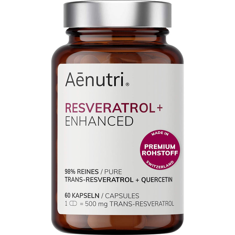 Resveratrol Plus High Dose 500 Mg Premium Trans Resveratrol From Switzerland Per Capsule Optimized Formula With Quercetin Laboratory Tested Quality From Germany 60 Capsules - NewNest Australia