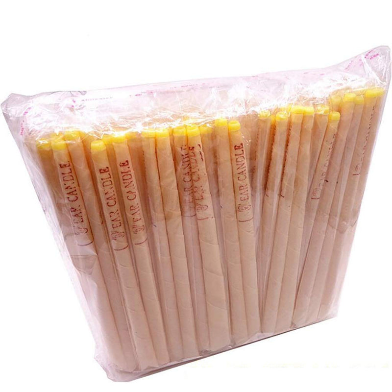 Ear Candles Set Of 100 Yellow Ear Candles Natural Tube Candles Beeswax Ear Candles Cones Organic Earwax Removal Blocked Ears Therapeutic Tinnitus Relief Sine Message Holistic Treatment - NewNest Australia