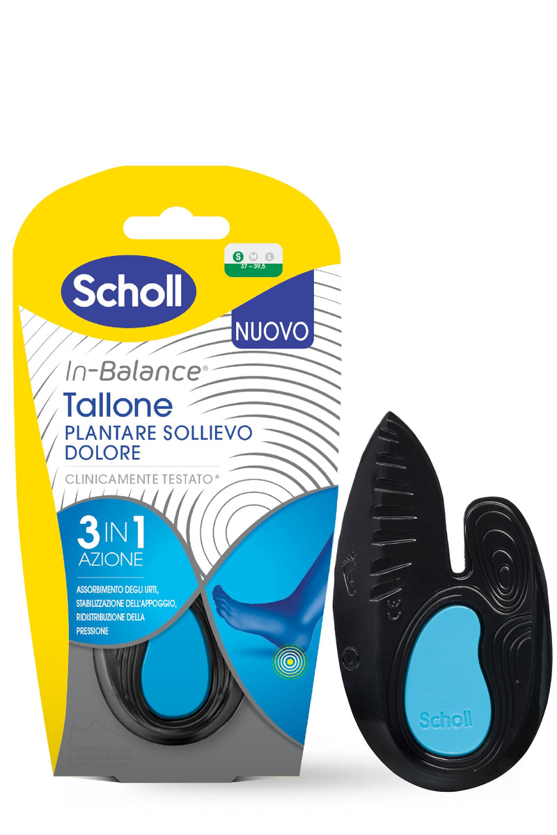 Scholl In-Balance Pain Relief Shock Absorbing Insoles for Heel, Heel, Achilles Tendon, Size S, Women and Men Black 1 paio di 2 unità - NewNest Australia