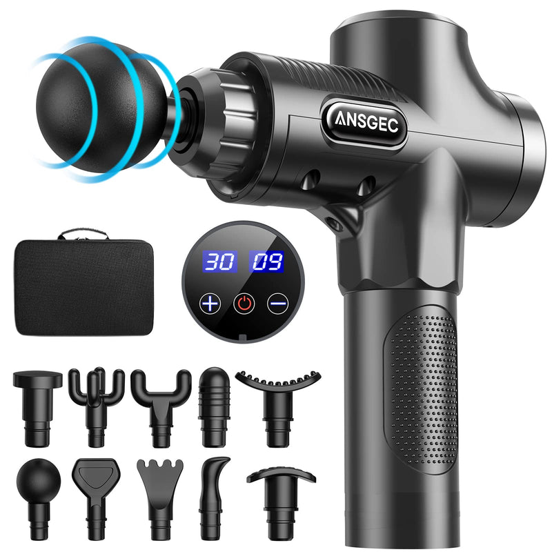 Massage Gun, Muscle Massage Gun With 30 Tuned Intensity Levels, Muscle Massager With Lcd Display Touch Screen, Fascia Gun With 10 Massage Heads, 2500 Mah Electricity - NewNest Australia