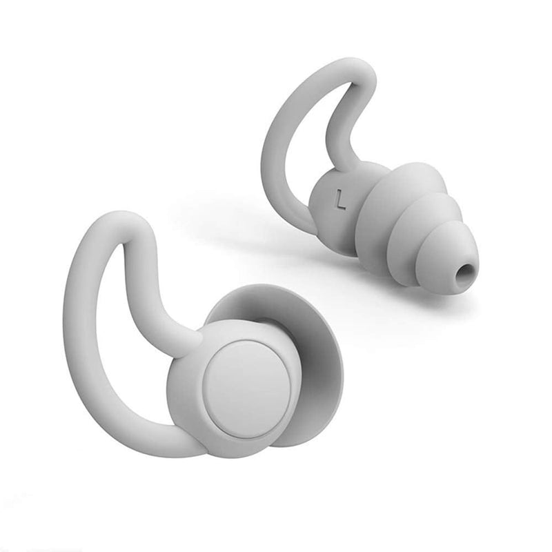 Oukeyi Reusable Safe Silicone Earplugs, Hi-Fi Earplugs For Sleeping (Reduces 40Db), Swimming, Learning, Concerts, Noise Canceling And Hearing Protection (Grey) - NewNest Australia