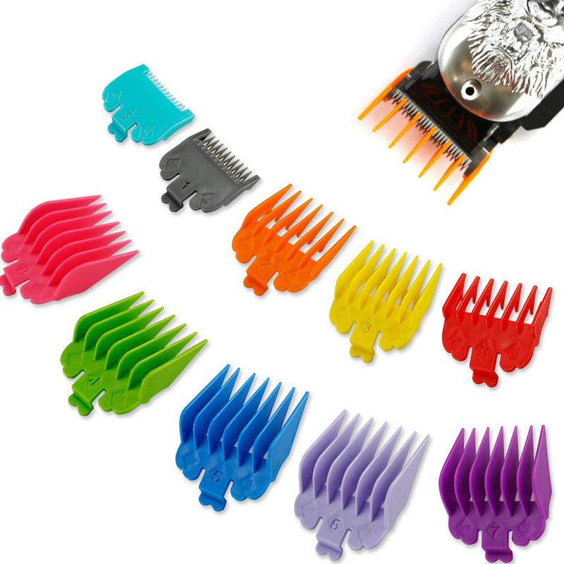 LATTCURE Hair Combs Set, 10 Pieces Hair Clipper Guide Limit Comb Attachment Set Hair Clipper Combs Limit Comb Set Replacement for Choice - NewNest Australia