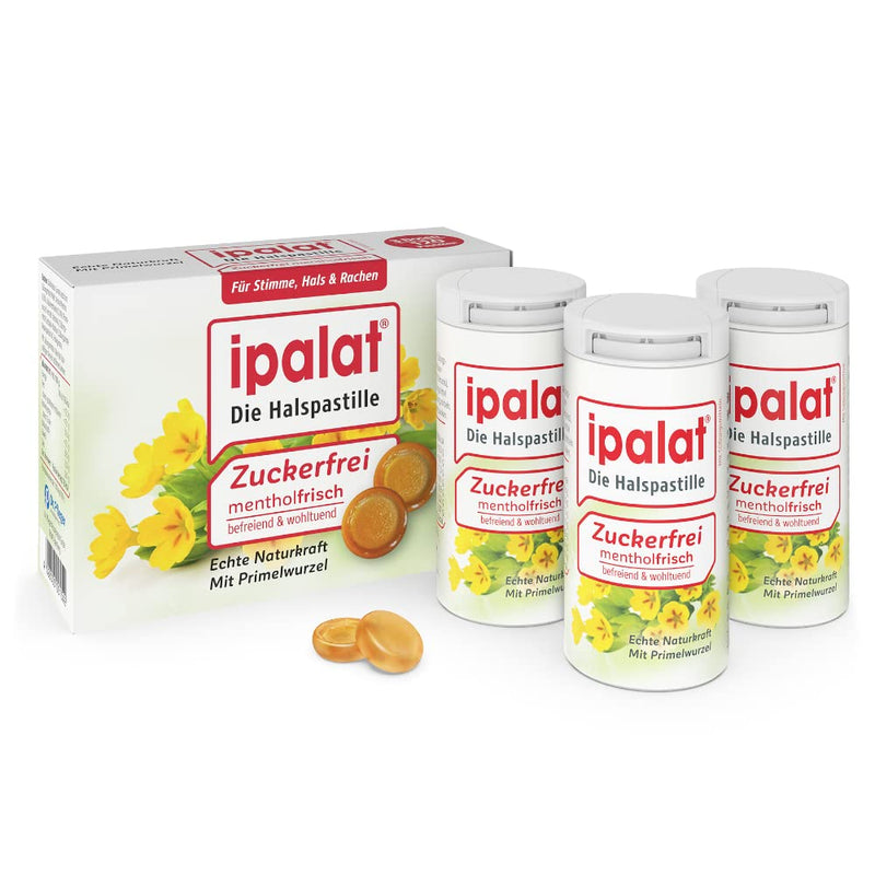 ipalat throat lozenges sugar-free: for hoarseness and cough irritation, with menthol, primrose root, anise and fennel, 120 lozenges 120 pieces (pack of 1) - NewNest Australia