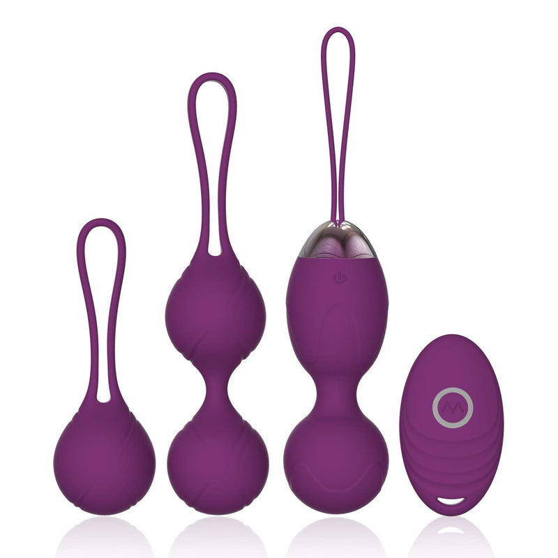 Pelvic Floor Balls Training Balls Pelvic Floor Trainer For Women Training Set - Medical Silicone Exercise Balls For Bladder Control And Pelvic Floor Exercises, Purple - NewNest Australia