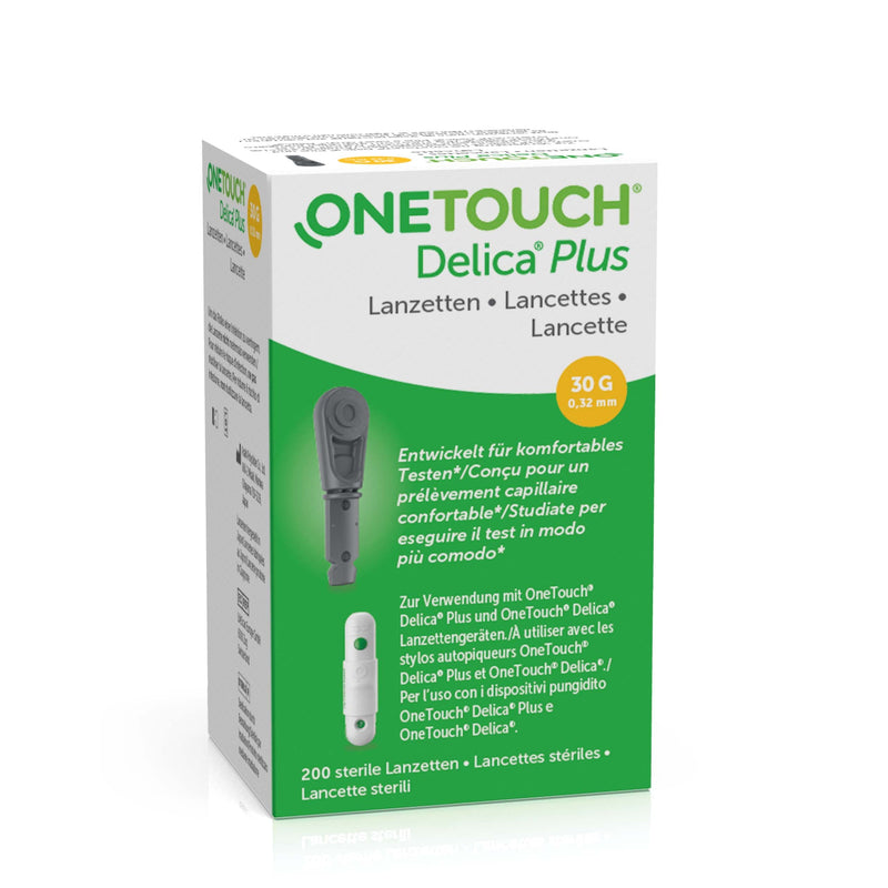 Onetouch Delica Plus Lancets For Diabetes And Blood Sugar Measurement I 200 Sterile Lancets I Testing At Home Or On The Go I 1 Pack I 200 Lancets 200 Pieces (Pack Of 1) - NewNest Australia