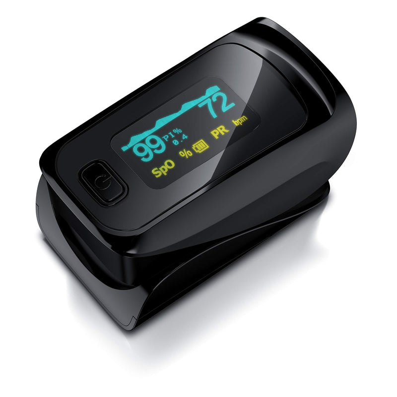 Medicinalis - Finger Pulse Oximeter - Spo2 Pulse Monitor - Measures Pulse And Oxygen Saturation On Finger - Oled Display - Battery Indicator - Alarm - One-Touch Operation - NewNest Australia