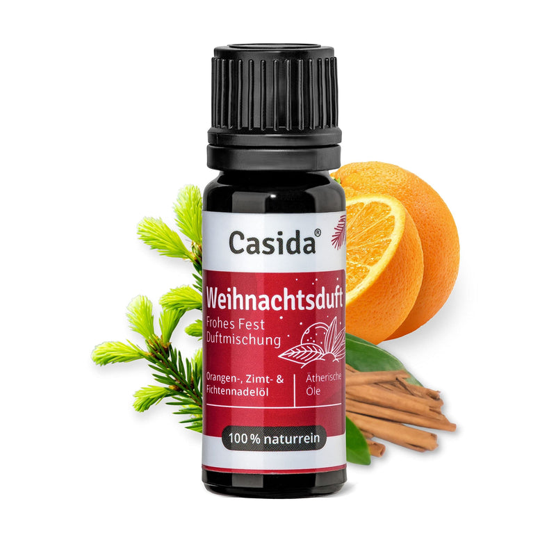 Casida Merry Festival Christmas Fragrance - Essential Oil Blend With Cinnamon, Orange & Spruce Needle Oil For Diffuser, Fragrance Stone, Fragrance Lamp, Cosmetics - The Ideal Gift Idea For Christmas 10 Ml - NewNest Australia