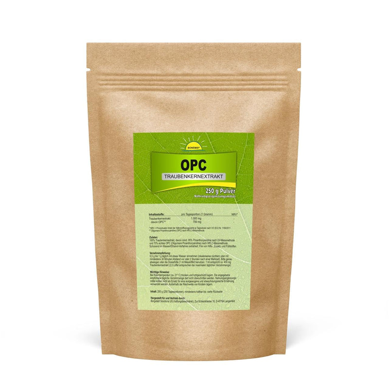 Premium OPC grape seed extract, powder, 95% (70% according to HPLC), 250 g powder in a bag, Bonemis® - NewNest Australia