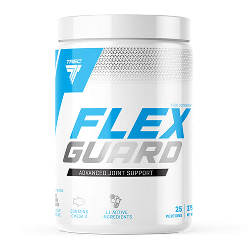 Trec Nutrition Flex Guard Pack of 1 x 375g - Supplement for Joints - Powder - Collagen Type I - MSM - Glucosamine Sulfate - Collagen - Omega 3 - Calcium - Hyaluronic Acid (Orange Mango) - NewNest Australia