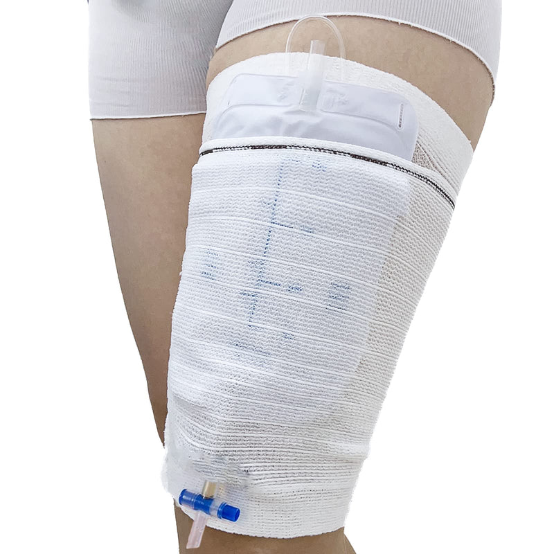 Catheter Leg Bag Holder Cover - Urine Bag Holder Caregiver Comfortable Foley Leg Bag Sleeve Protection, Ultra-Soft & Breathable (XL) XL - NewNest Australia