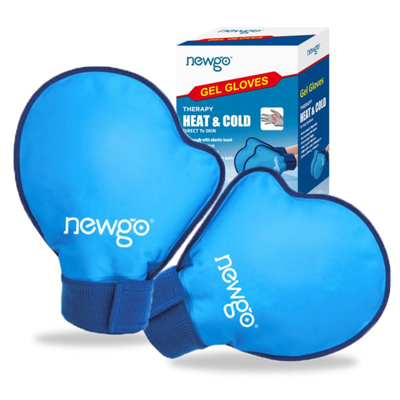 NEWGO Cooling Gloves Chemotherapy Pack of 2 Gel Gloves Cooling Pads Cold Warm Compress for Wrist, Hand, Fingers Chemo and Rheumatism Cooling Gloves Blue - NewNest Australia