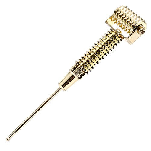 Face Massage Roller, Multifunctional Acupuncture Points Micro Needle Roller, Acupuncture Points Probe Ear Sensor, Probe Acupuncture Ear Acupoints Spring Needle Massage Roller (Golden) - NewNest Australia