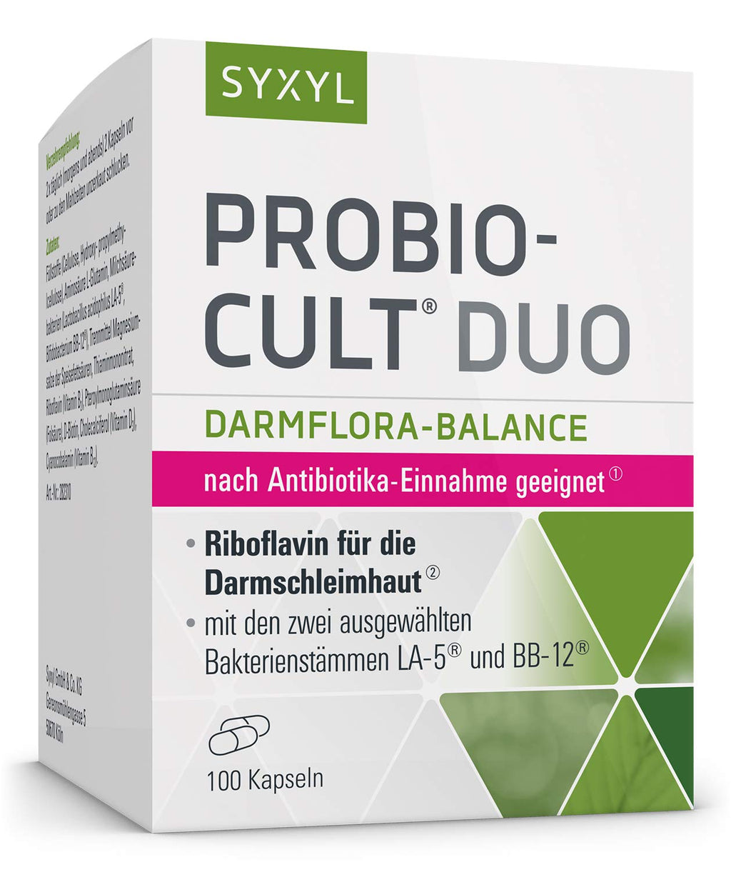 Syxyl Probio-Cult Duo Dietary Supplement With Riboflavin, Lactic Acid Bacteria And Micronutrients To Support Intestinal Flora And Mucosa / 100 Capsules In Blister Pack - NewNest Australia