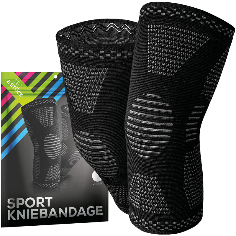 Kimengo Knee Bandage [2 Pieces] Bandage Knee With 4-Fold Compression Knee Bandage Women'S Sweat-Absorbing Knee Bandage Men Breathable Fabric Non-Slip Waistband [4] Various Sizes Knee Support - NewNest Australia