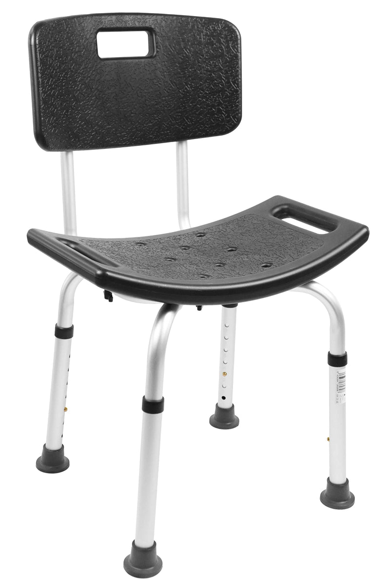 Pepe Shower Chair For Seniors With Backrest, Shower Stool, Height Adjustable, Bathroom Stool For Shower, Shower Seat, Black, Bath Stool, Bathroom Chair With Backrest, Tool-Free Assembly - NewNest Australia