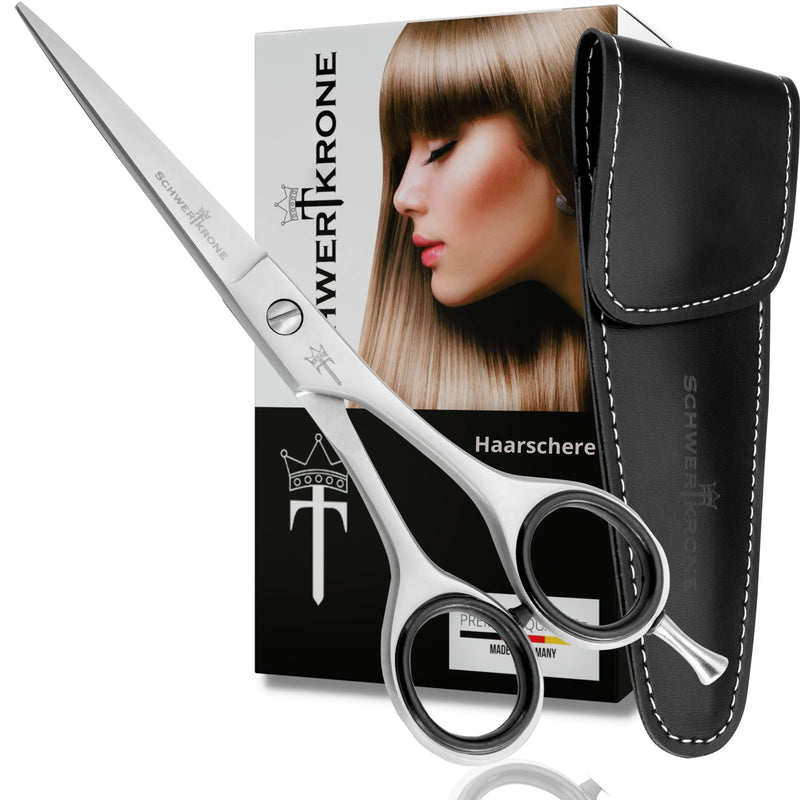 Schwertkrone hair cutting scissors hairdressing scissors made of stainless steel made in Germany, silver - NewNest Australia