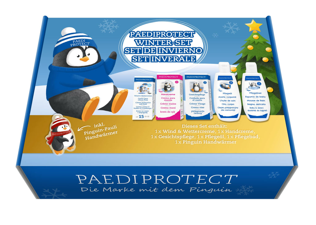 Paediprotect Winter Set 6 Baby & Children'S Products Skin Care With 1 X Wind & Weather Cream, 1 X Hand Cream, 1 X Face Care, 1 X Care Oil, 1 X Care Bath & 1 X Hand Warmer, Care Set Women Children Gift - NewNest Australia