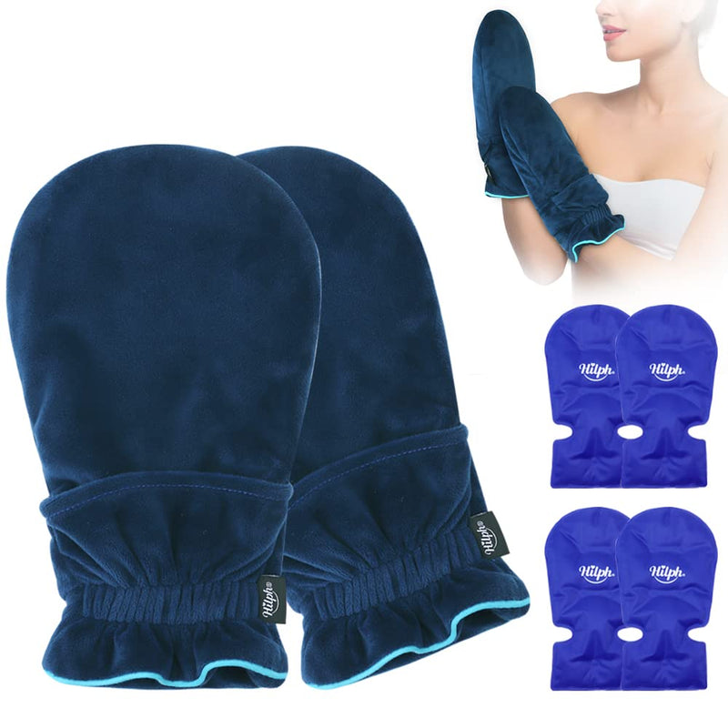 Hilph cooling gloves chemotherapy ice pack, newly improved super soft fabric, cold and heat therapy for finger pain, hand pain, swelling, chemo with 4 gel cooling pads L - NewNest Australia