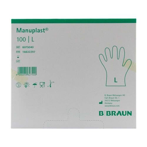 MANUPLAST disposable gloves PE size L 100 pieces - NewNest Australia