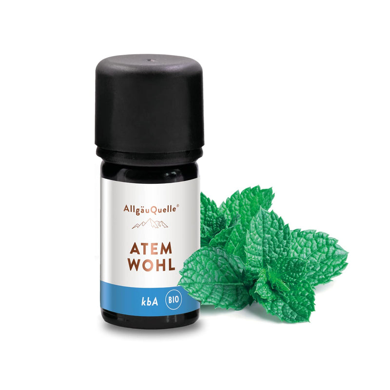 Allg√§Uquelle Organic Fragrance Oil Blend Breathable. 100% Essential Oils From Eucalyptus, Sage, Mint, Cajeput (Organic) Vegan And Natural Fragrance Mix For Aroma Diffuser/Oil Burner, 5 Ml - NewNest Australia