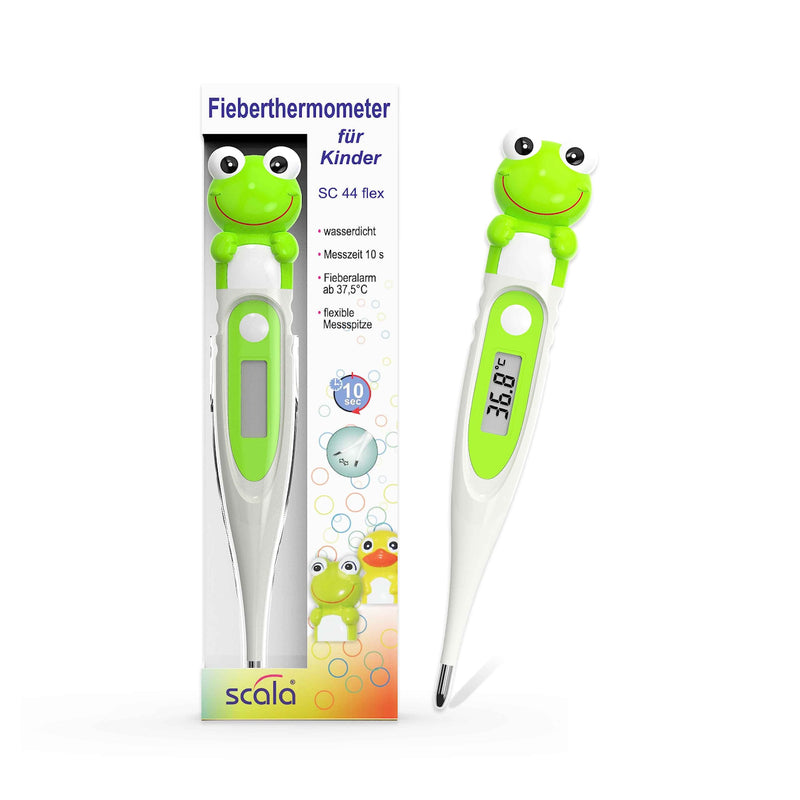scala Digital clinical thermometer SC 44 flex Speed 10 Sec Frog White Green - NewNest Australia