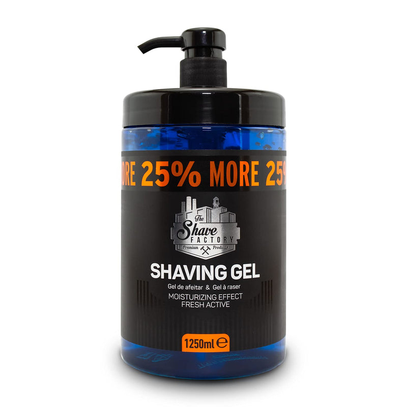 The Shave Factory shaving gel transparent I Shaving Gel for men I for a precise shave on the face and body, without razor burn I moisturizes and protects against skin irritations I 1250 ml blue - NewNest Australia