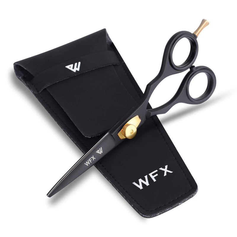 Hairdressing Scissors Hair Cutting Scissors Hairdresser Professional Hairdressers Haircut Scissors Sharp Adjustable Styling Men Women (Black) Black - NewNest Australia