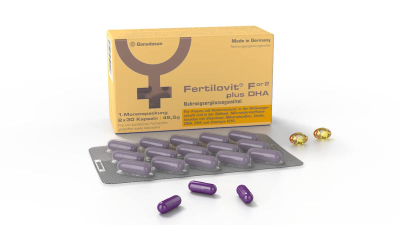Fertilovit For2 plus DHA | Premium vitamins for pregnancy and breastfeeding | Mom & Baby | 60 capsules | 1 month pack - NewNest Australia